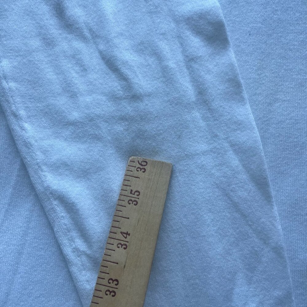 Lands End Sweater Womens XL Scoop Neck White Lightweight Layer Cotton Knit NEW - Picture 2 of 9